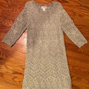 Cat & Jack Medium sz 7/8 gray silver lace dress